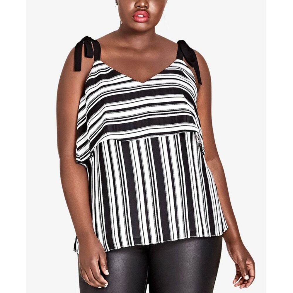 City Chic Trendy Plus Size Striped Top